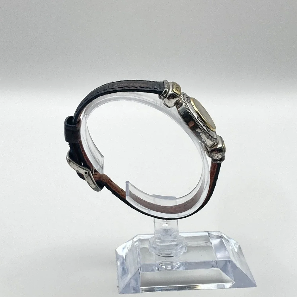 Brighton Cody Women's Watch 24mm Silver Gold Tone Reversible New Battery 7.5